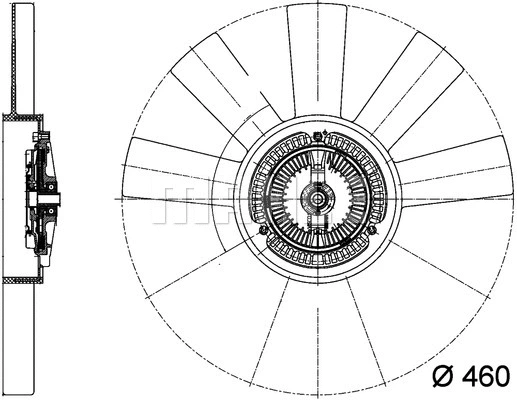 CFF 443 000P KNECHT/MAHLE Вентилятор, охлаждение двигателя (фото 3)
