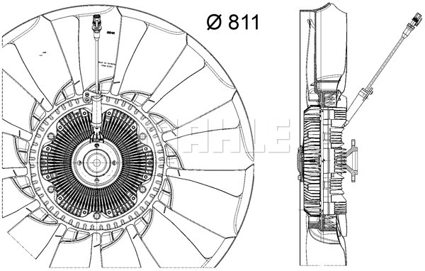 CFF 487 000P KNECHT/MAHLE Вентилятор, охлаждение двигателя (фото 2)