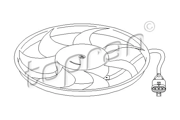 207 210 TOPRAN Вентилятор, охлаждение двигателя (фото 1)