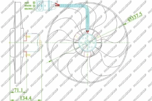 AD0163320 PRASCO Вентилятор, охлаждение двигателя (фото 1)