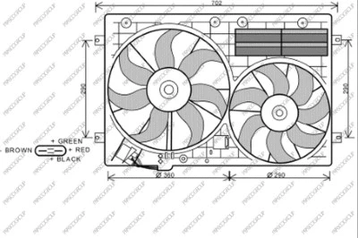 AD202F001 PRASCO Вентилятор, охлаждение двигателя (фото 1)
