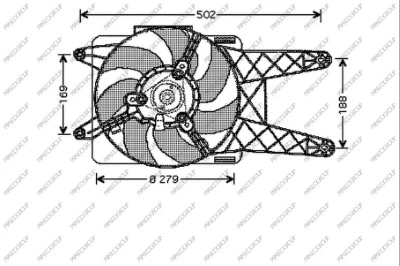 FT020F001 PRASCO Вентилятор, охлаждение двигателя (фото 1)