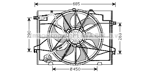 HY7520 PRASCO Вентилятор, охлаждение двигателя (фото 1)