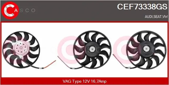 CEF73338GS CASCO Вентилятор, охлаждение двигателя (фото 1)