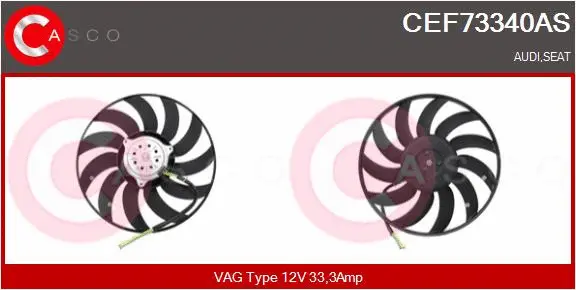 CEF73340AS CASCO Вентилятор, охлаждение двигателя (фото 1)