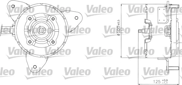 698304 VALEO Электродвигатель, вентилятор радиатора (фото 1)