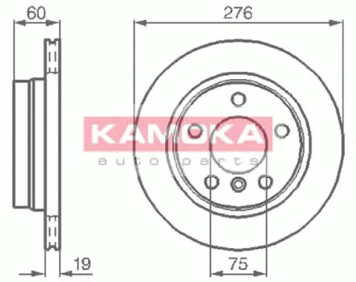 1031662 KAMOKA Тормозной диск (фото 3)