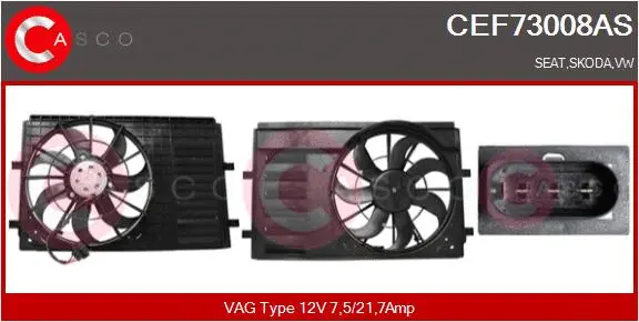 CEF73008AS CASCO Электродвигатель, вентилятор радиатора (фото 1)
