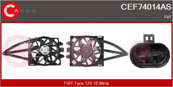 CEF74014AS CASCO Электродвигатель, вентилятор радиатора (фото 1)