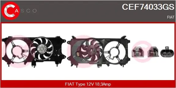 CEF74033GS CASCO Электродвигатель, вентилятор радиатора (фото 1)