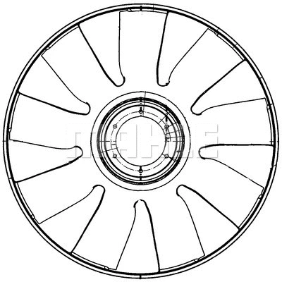 CFW 72 000P KNECHT/MAHLE Крыльчатка вентилятора, охлаждение двигателя (фото 1)