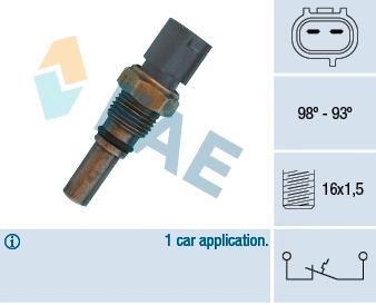 36550 FAE Термовыключатель, вентилятор радиатора (фото 1)