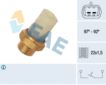 37710 FAE Термовыключатель, вентилятор радиатора (фото 1)