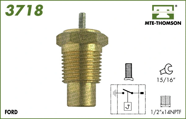 3718 MTE-THOMSON Термовыключатель, вентилятор радиатора (фото 1)