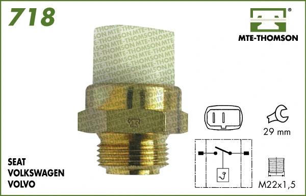 718.92/87 MTE-THOMSON Термовыключатель, вентилятор радиатора (фото 1)