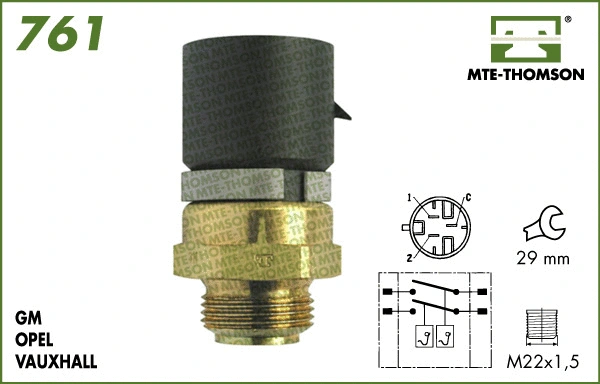 761.100/110 MTE-THOMSON Термовыключатель, вентилятор радиатора (фото 1)
