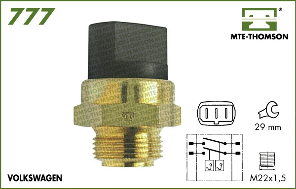 777.95/102 MTE-THOMSON Термовыключатель, вентилятор радиатора (фото 1)