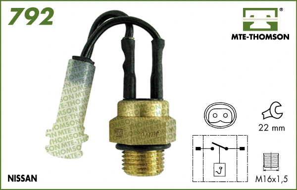 792.87/77 MTE-THOMSON Термовыключатель, вентилятор радиатора (фото 1)