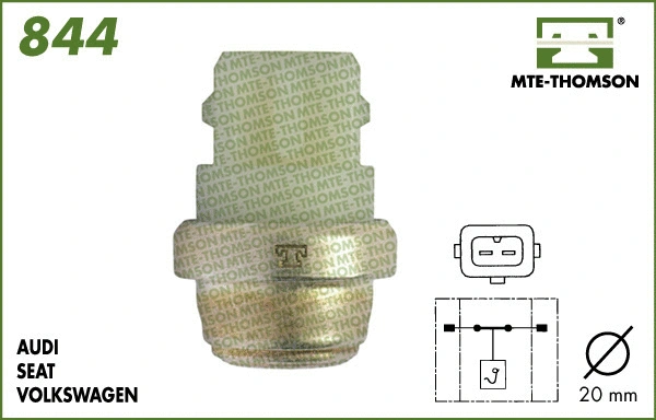 844.120 MTE-THOMSON Термовыключатель, вентилятор радиатора (фото 1)