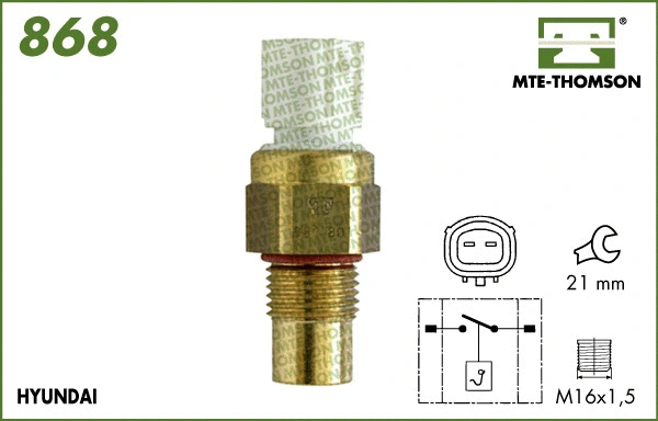 868 MTE-THOMSON Термовыключатель, вентилятор радиатора (фото 1)
