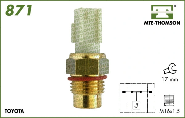 871 MTE-THOMSON Термовыключатель, вентилятор радиатора (фото 1)