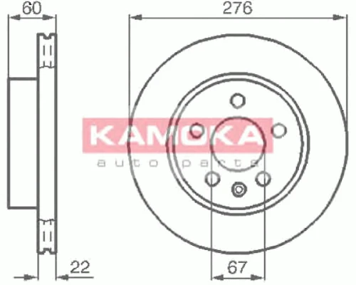 1031720 KAMOKA Тормозной диск (фото 3)