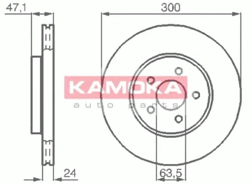 1032250 KAMOKA Тормозной диск (фото 3)