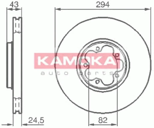1032224 KAMOKA Тормозной диск (фото 3)