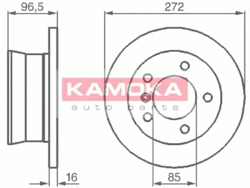1031864 KAMOKA Тормозной диск (фото 3)