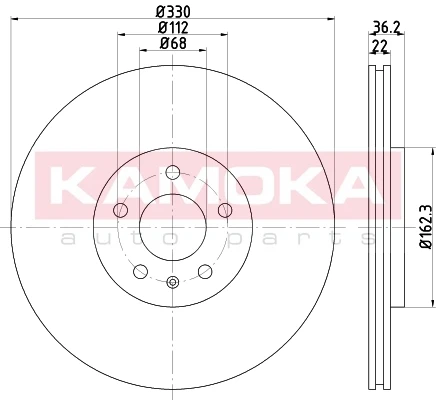 103238 KAMOKA Тормозной диск (фото 6)