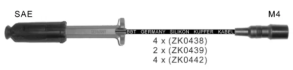 ZK438 BBT Высоковольтные провода (комплект проводов зажигания) (фото 1)