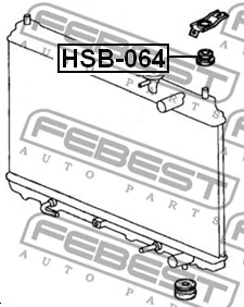 HSB-064 FEBEST Подвеска, радиатор (фото 2)