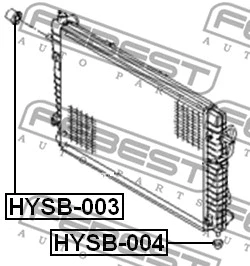 HYSB-003 FEBEST Подвеска, радиатор (фото 2)