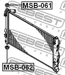 MSB-061 FEBEST Подвеска, радиатор (фото 2)