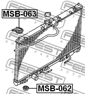 MSB-063 FEBEST Подвеска, радиатор (фото 2)