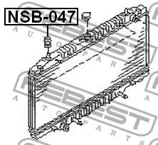 NSB-047 FEBEST Подвеска, радиатор (фото 2)