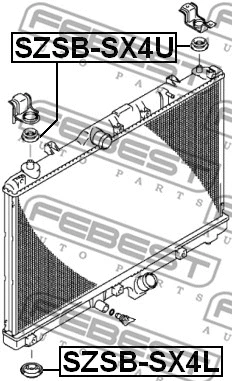 SZSB-SX4U FEBEST Подвеска, радиатор (фото 2)