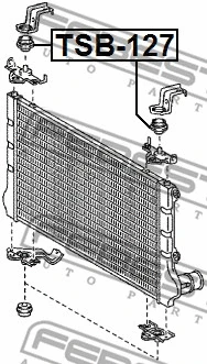 TSB-127 FEBEST Подвеска, радиатор (фото 2)