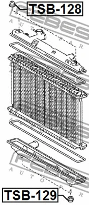 TSB-129 FEBEST Подвеска, радиатор (фото 2)