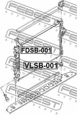 VLSB-001 FEBEST Подвеска, радиатор (фото 2)