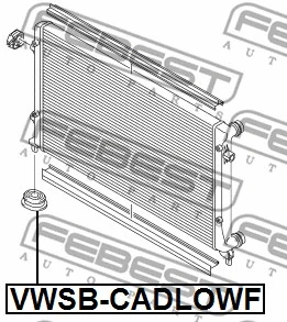 VWSB-CADLOWF FEBEST Подвеска, радиатор (фото 2)