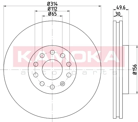 103308 KAMOKA Тормозной диск (фото 6)