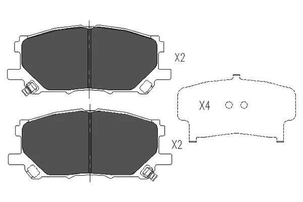 KBP-9080 KAVO PARTS Комплект тормозных колодок, дисковый тормоз (фото 6)