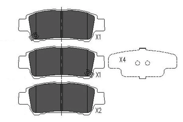 KBP-9014 KAVO PARTS Комплект тормозных колодок, дисковый тормоз (фото 5)