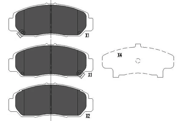 KBP-2037 KAVO PARTS Комплект тормозных колодок, дисковый тормоз (фото 2)