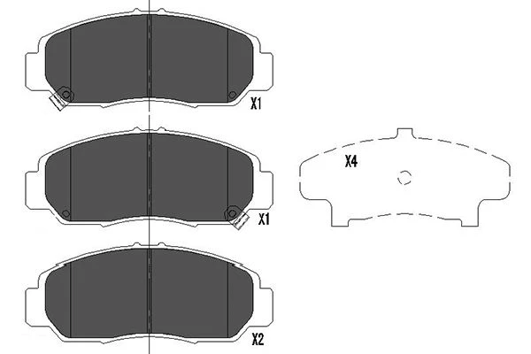 KBP-2037 KAVO PARTS Комплект тормозных колодок, дисковый тормоз (фото 3)