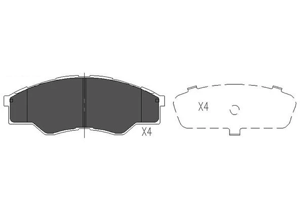 KBP-9102 KAVO PARTS Комплект тормозных колодок, дисковый тормоз (фото 1)