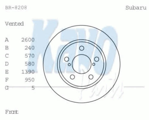 BR-8208 KAVO PARTS Тормозной диск (фото 2)