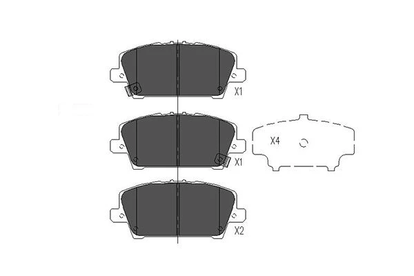 KBP-2013 KAVO PARTS Комплект тормозных колодок, дисковый тормоз (фото 9)