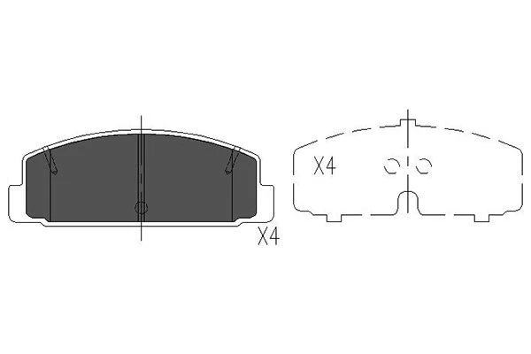 KBP-4506 KAVO PARTS Комплект тормозных колодок, дисковый тормоз (фото 5)